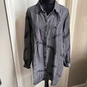 Soft Surroundings Charcoal Textured Fabric